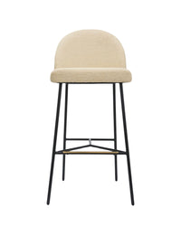 Tabouret de bar Bane - Blanc bouclette