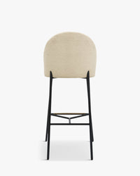 Tabouret de bar Bane - Blanc bouclette