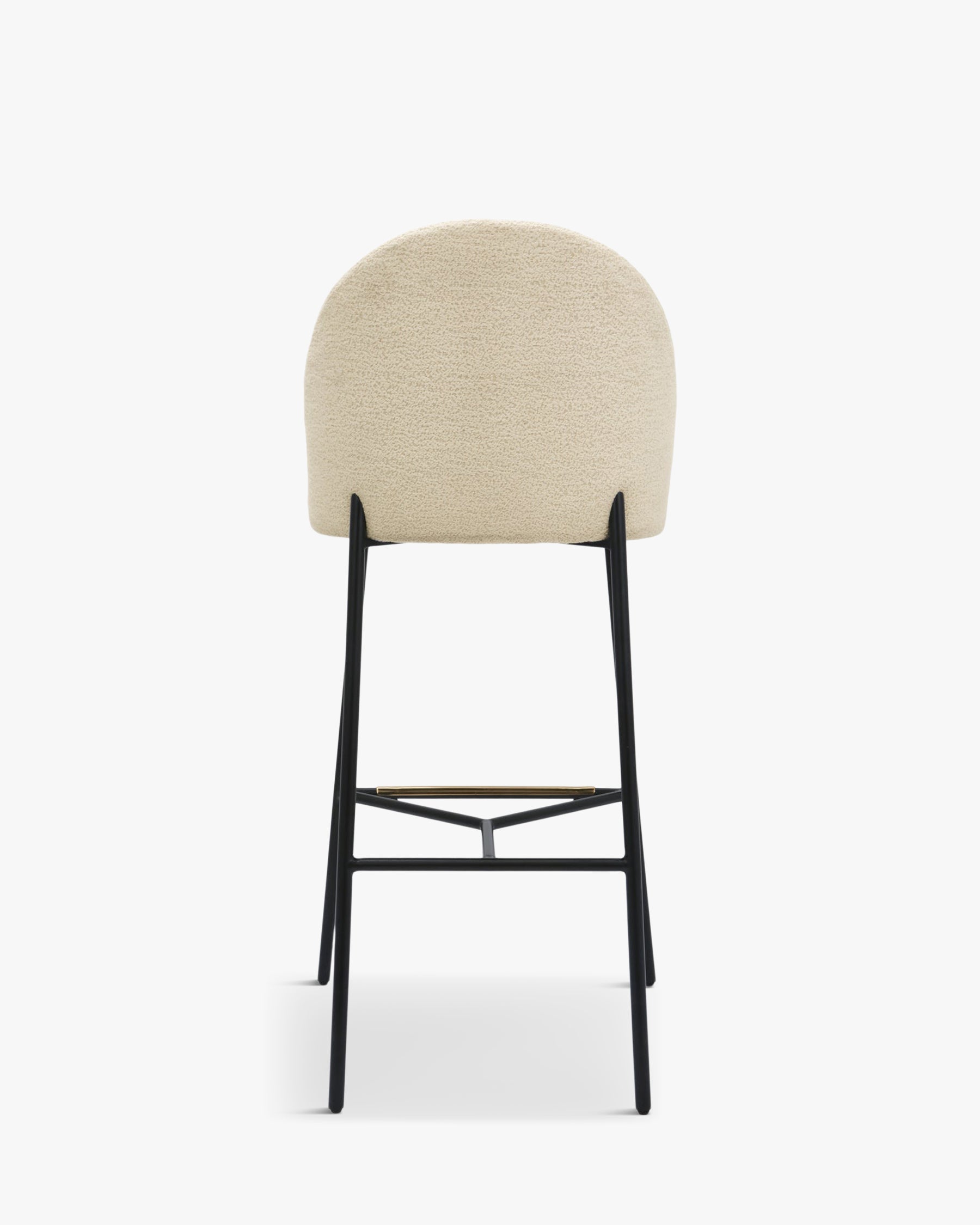 Tabouret de bar Bane - Blanc bouclette