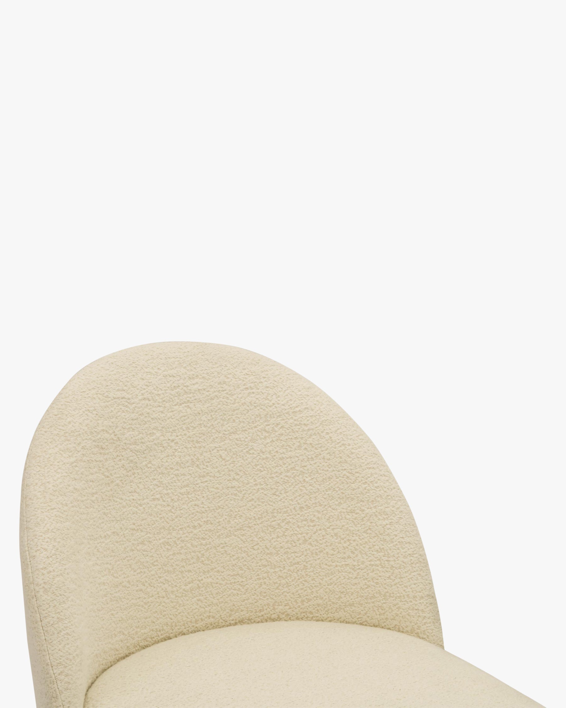 Tabouret de bar Bane - Blanc bouclette