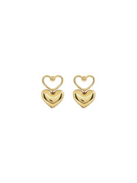 BOUCLES D’OREILLES EN FORME DE CŒUR - Or