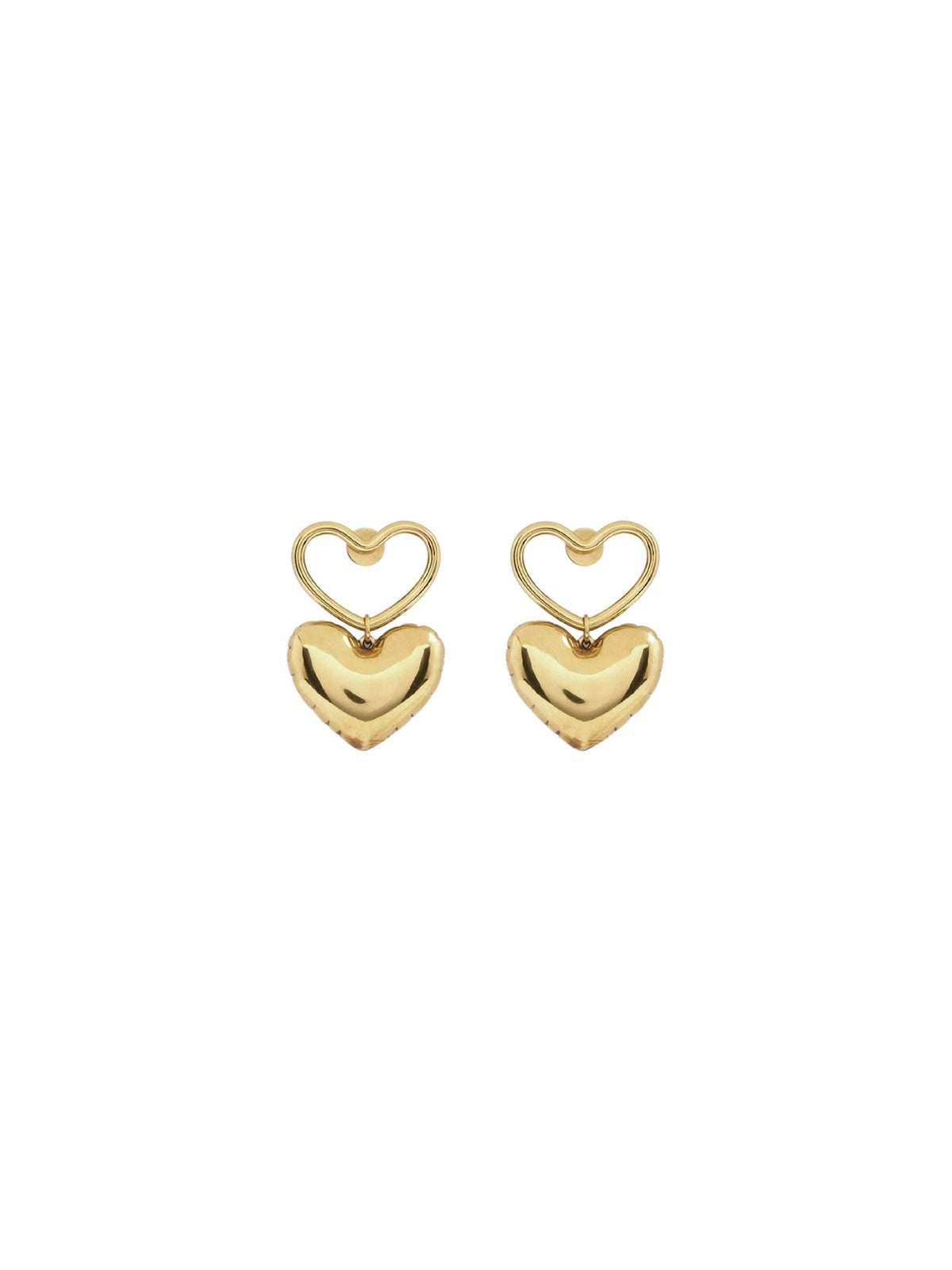 BOUCLES D’OREILLES EN FORME DE CŒUR - Or