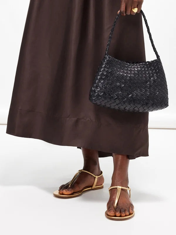 Sandales Jaey en cuir lisse - Noir