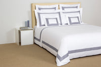 BICOLORE / DOUBLE KING PARURE HOUSSE DE COUETTE AVEC 2 TAIE D'OREILLER 50X80
