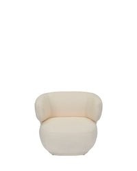 Fauteuil cosy Giulia texturé - Ecru bouclé