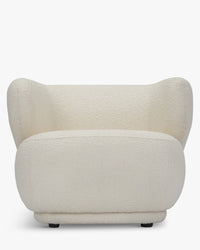 Fauteuil cosy Giulia texturé - Ecru bouclé
