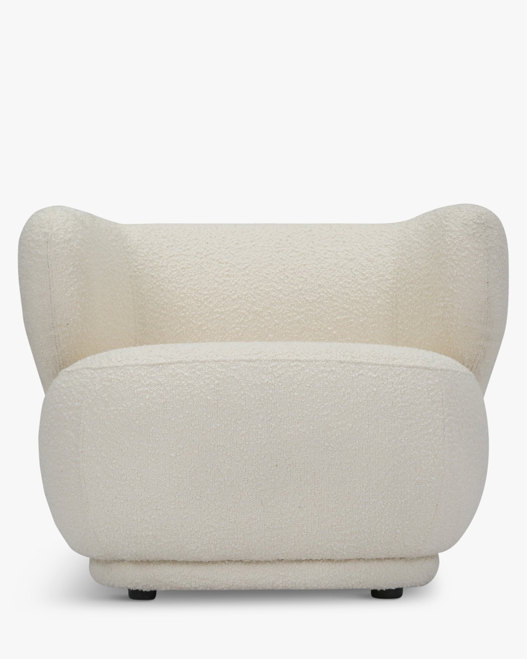 Fauteuil cosy Giulia texturé - Ecru bouclé