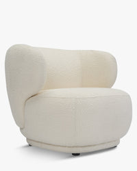Fauteuil cosy Giulia texturé - Ecru bouclé