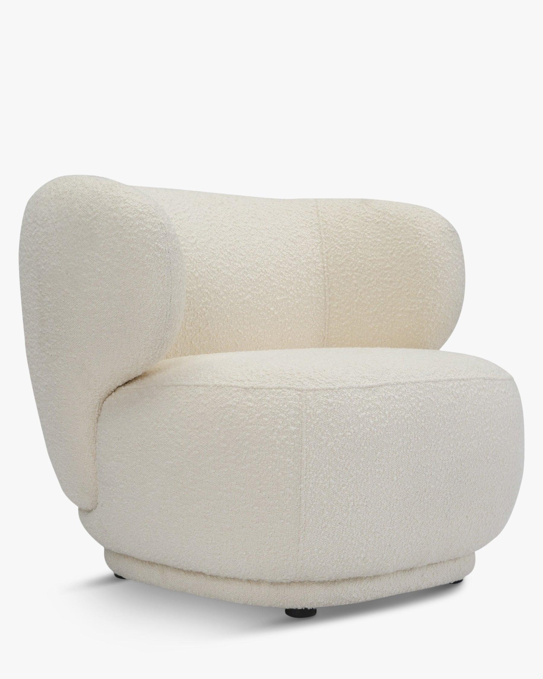 Fauteuil cosy Giulia texturé - Ecru bouclé