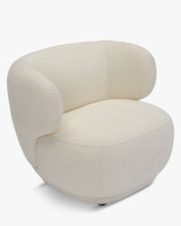 Fauteuil cosy Giulia texturé - Ecru bouclé