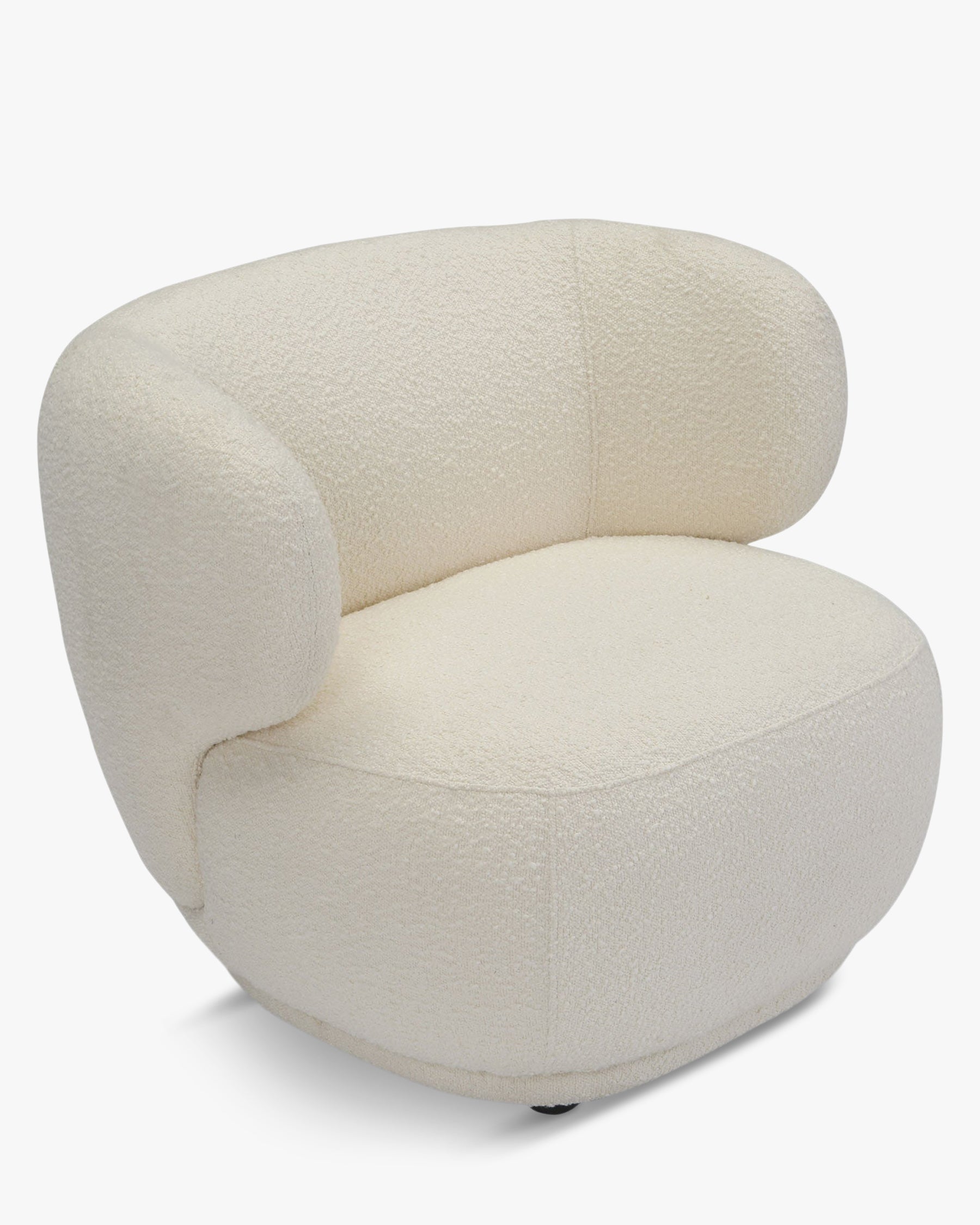 Fauteuil cosy Giulia texturé - Ecru bouclé