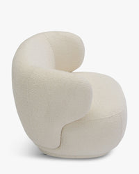 Fauteuil cosy Giulia texturé - Ecru bouclé