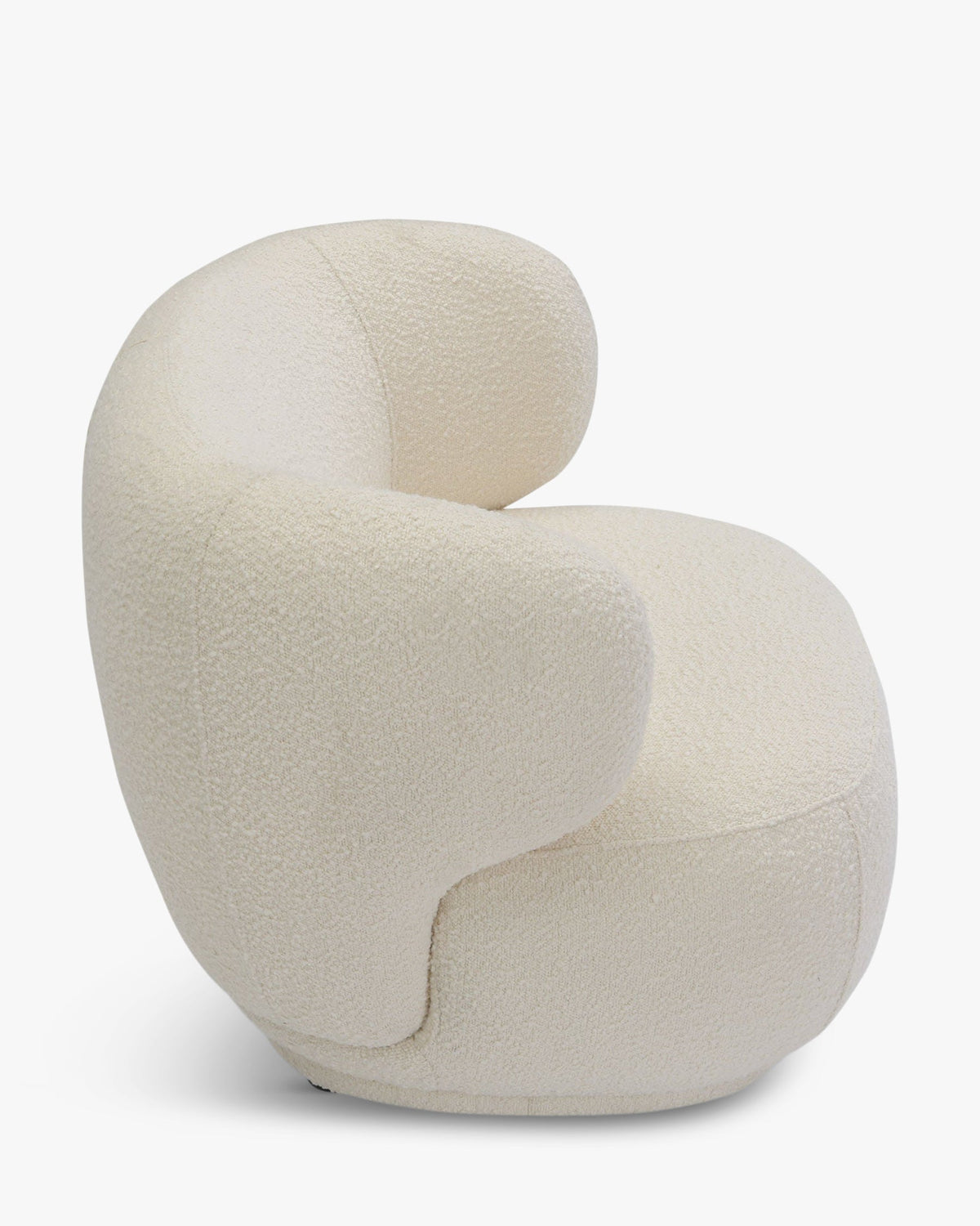 Fauteuil cosy Giulia texturé - Ecru bouclé