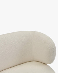 Fauteuil cosy Giulia texturé - Ecru bouclé