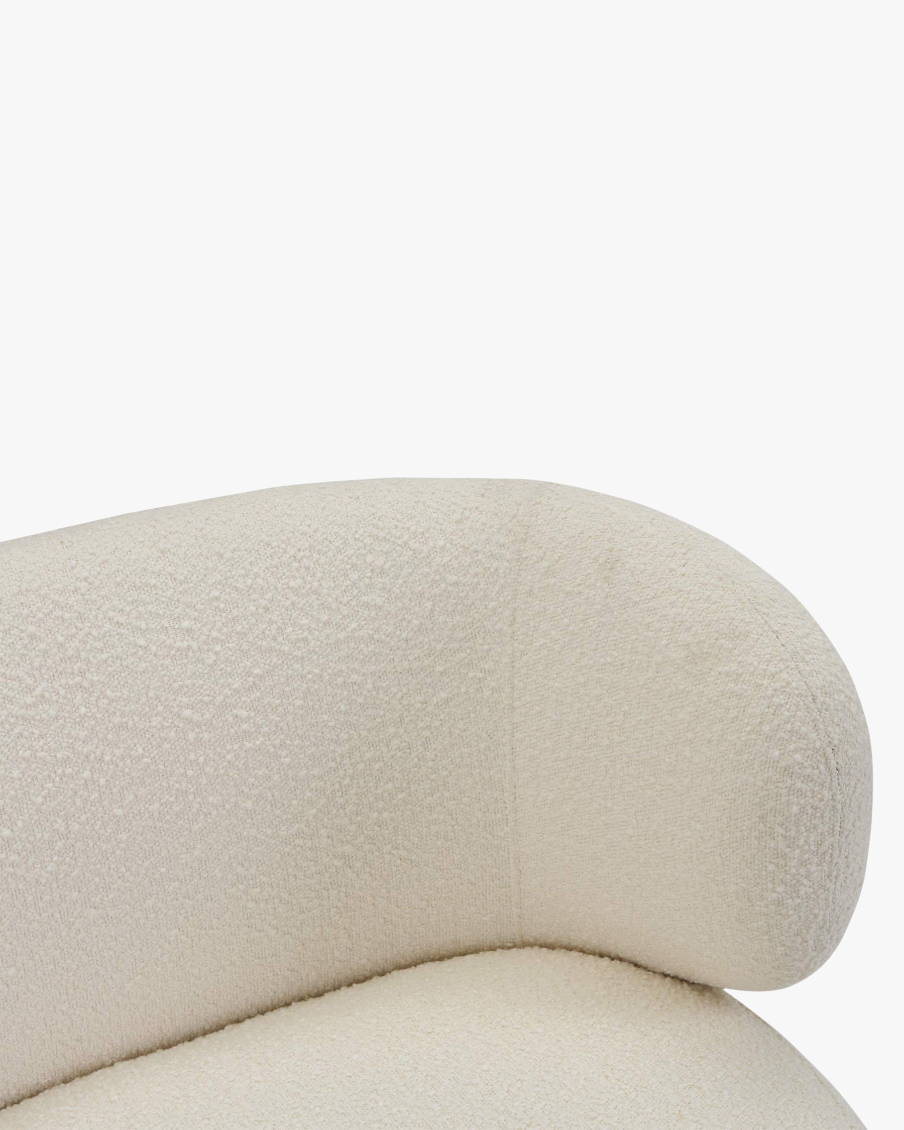 Fauteuil cosy Giulia texturé - Ecru bouclé