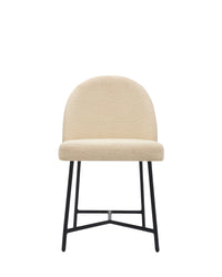 Chaise design Bane - Blanc bouclette