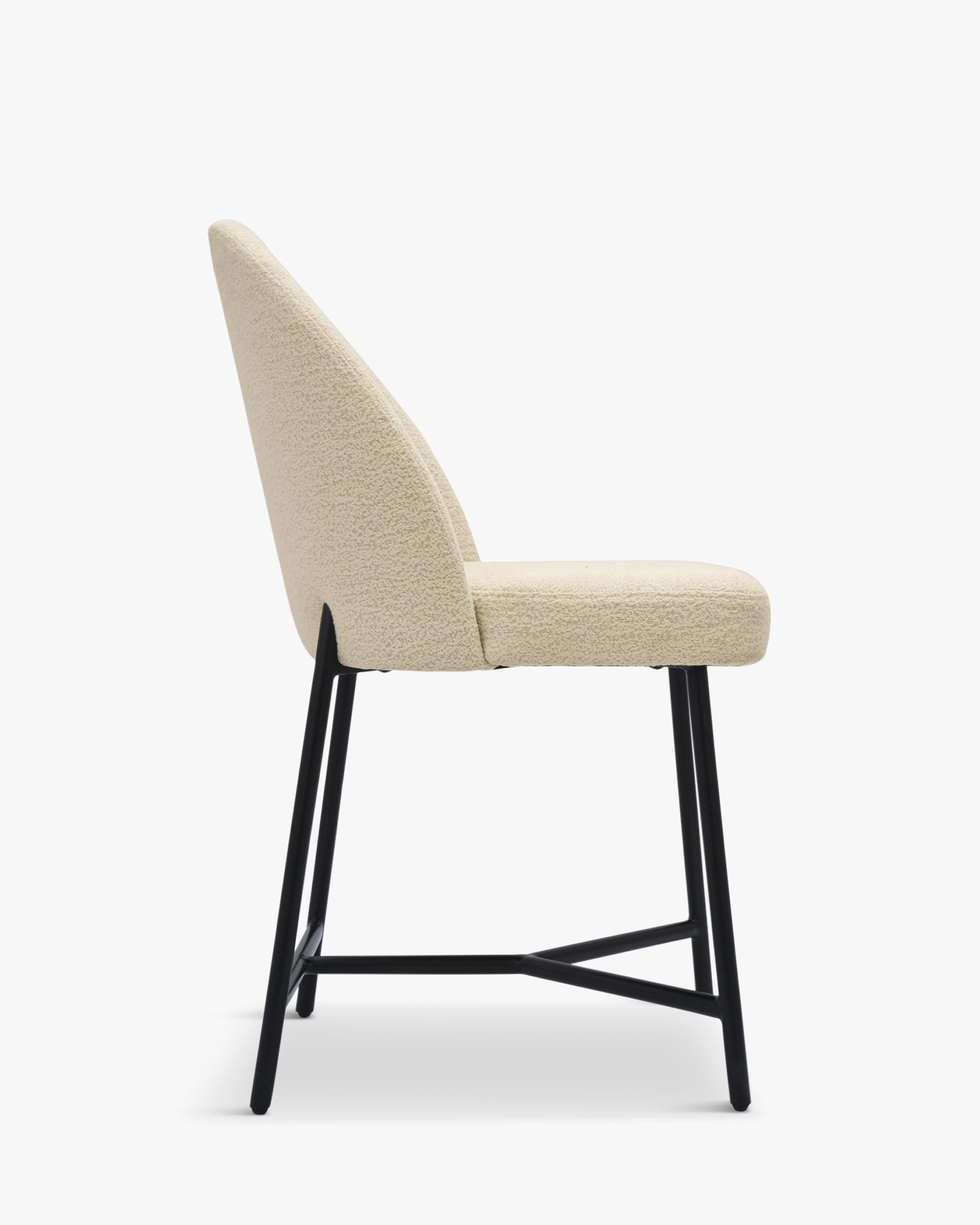 Chaise design Bane - Blanc bouclette