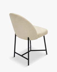 Chaise design Bane - Blanc bouclette