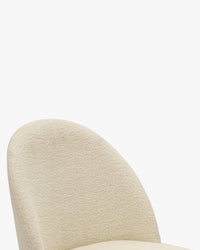 Chaise design Bane - Blanc bouclette
