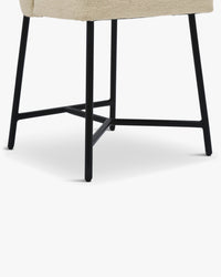 Chaise design Bane - Blanc bouclette