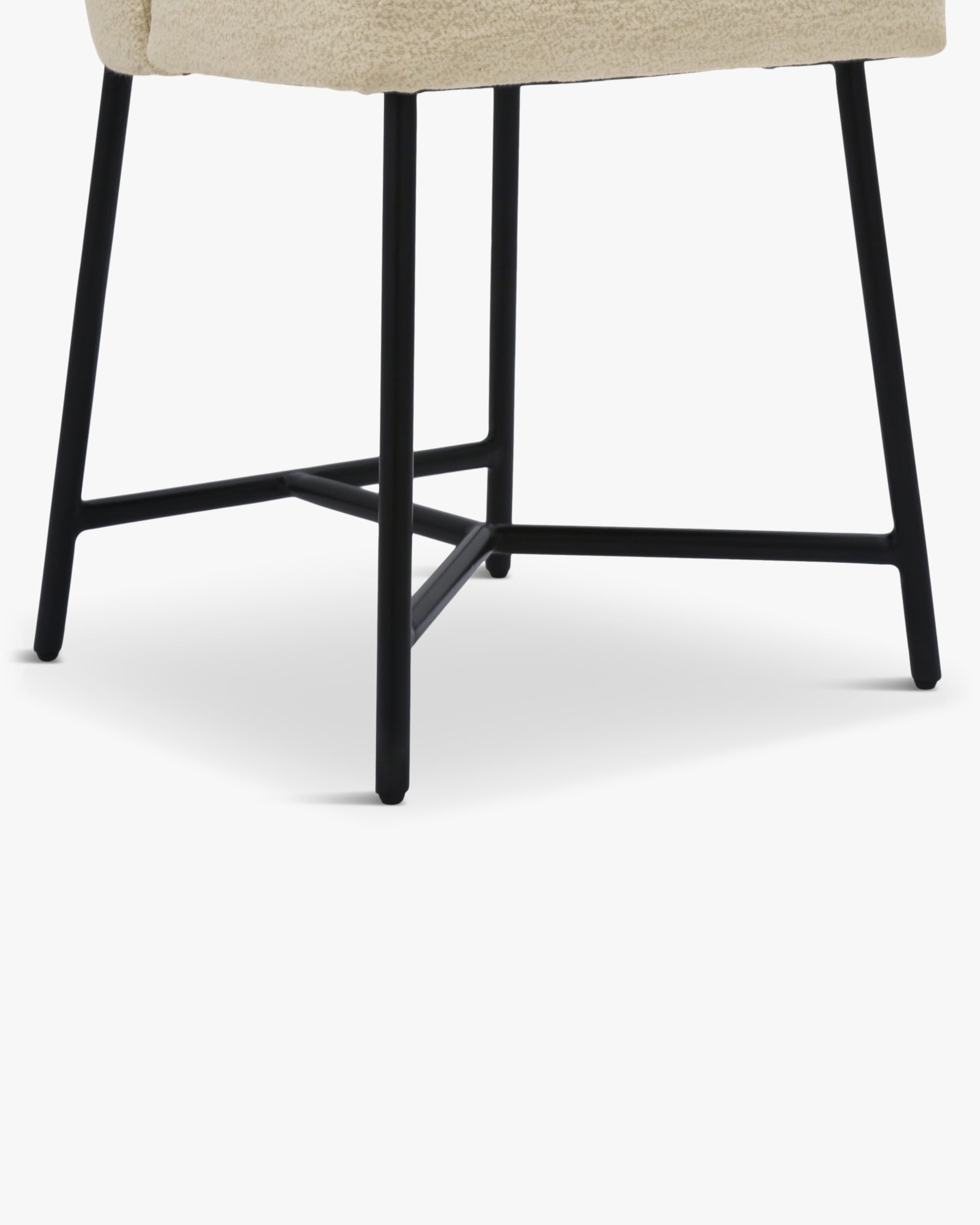 Chaise design Bane - Blanc bouclette
