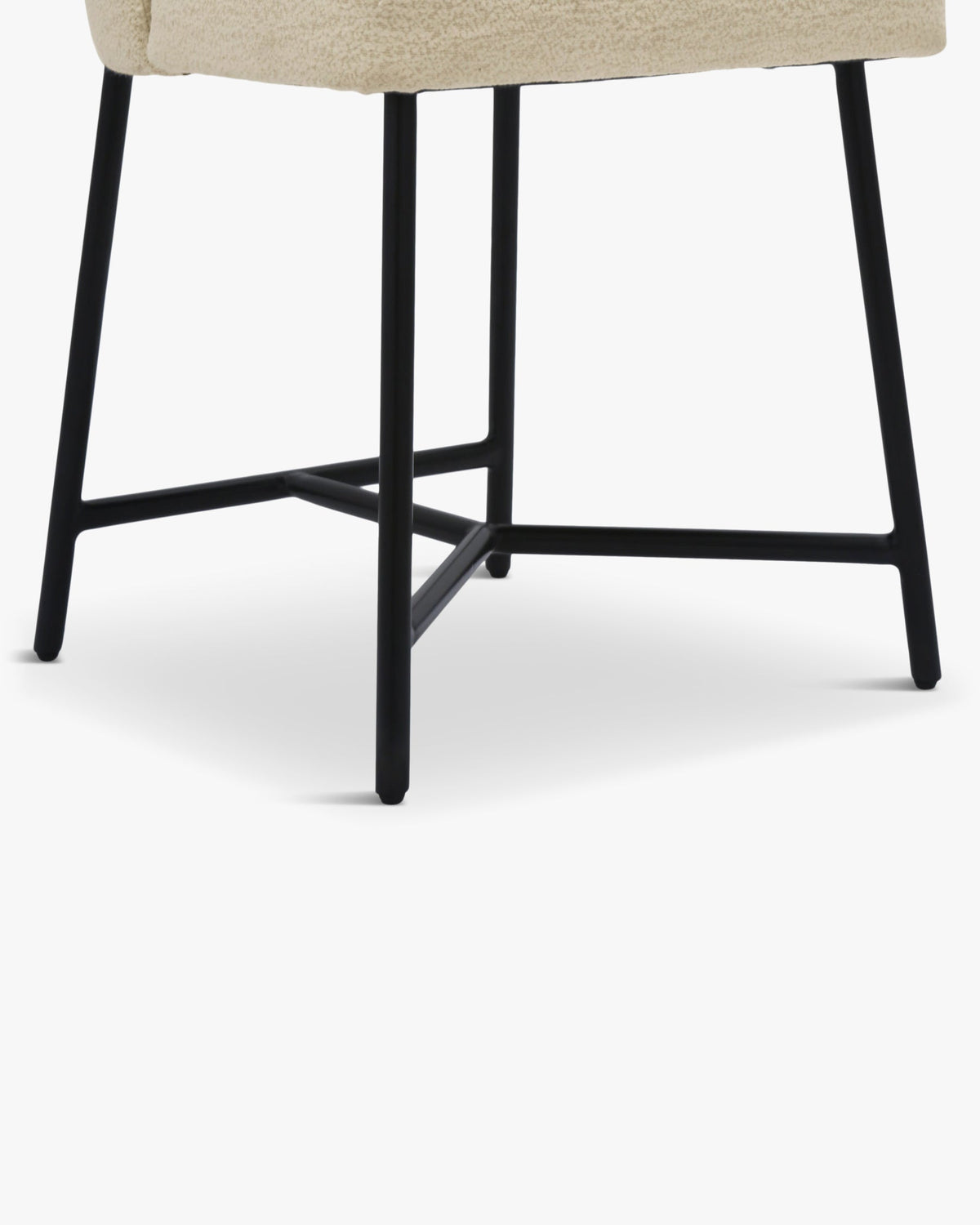 Chaise design Bane - Blanc bouclette