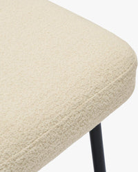 Chaise design Bane - Blanc bouclette