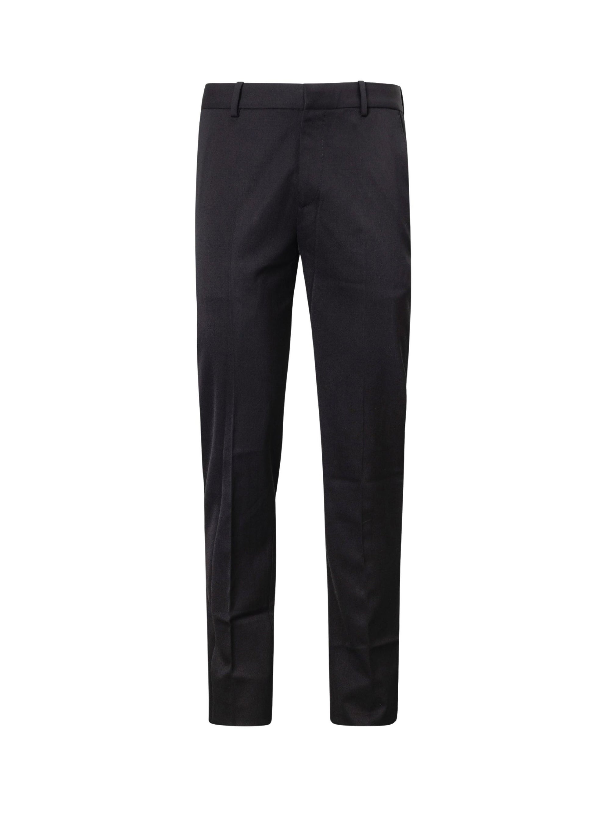 Pantalon zippé en laine - Black