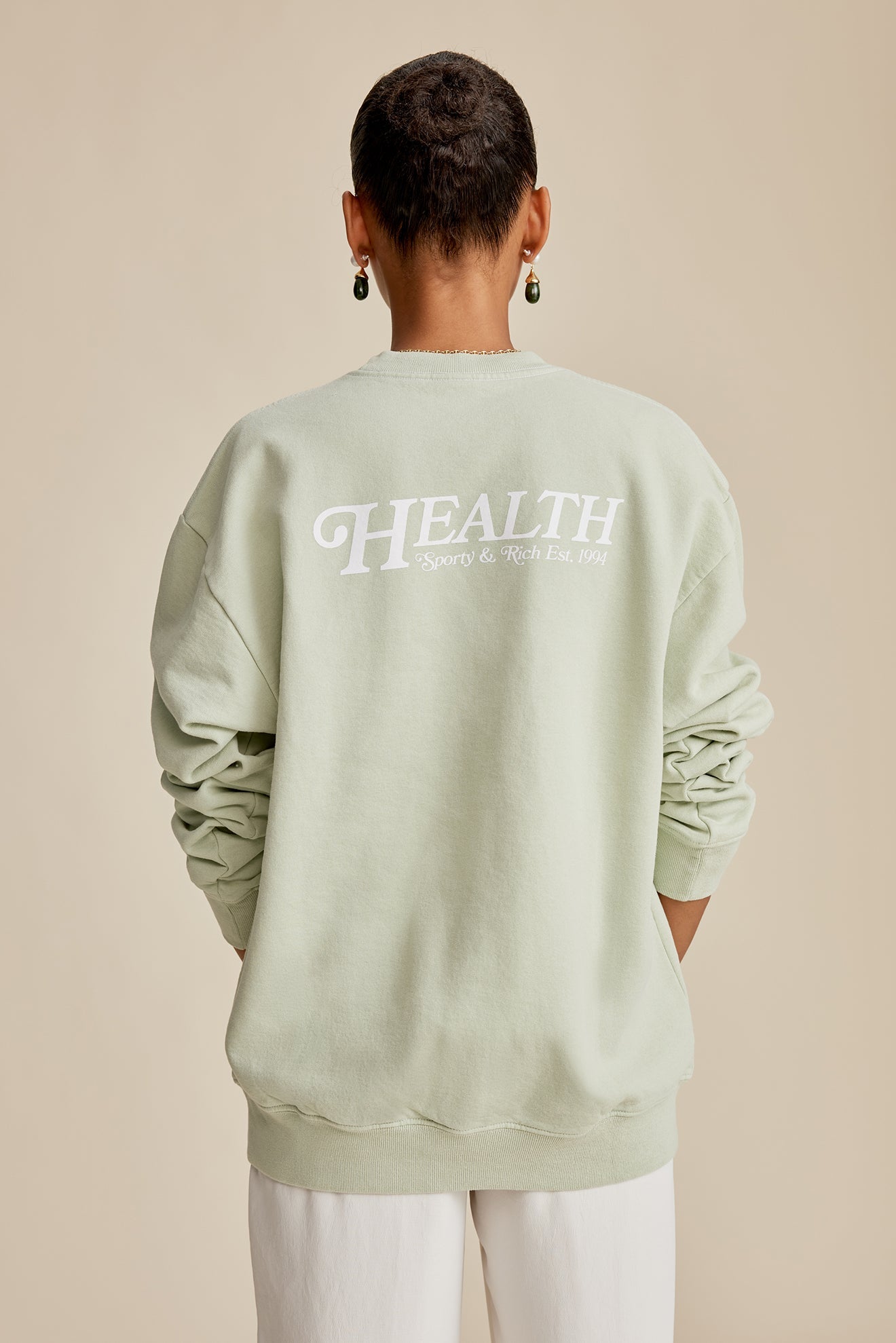 Sweatshirt à col rond - Sage