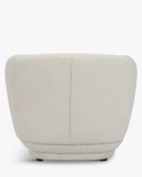 Fauteuil cosy Giulia texturé - Ecru bouclé