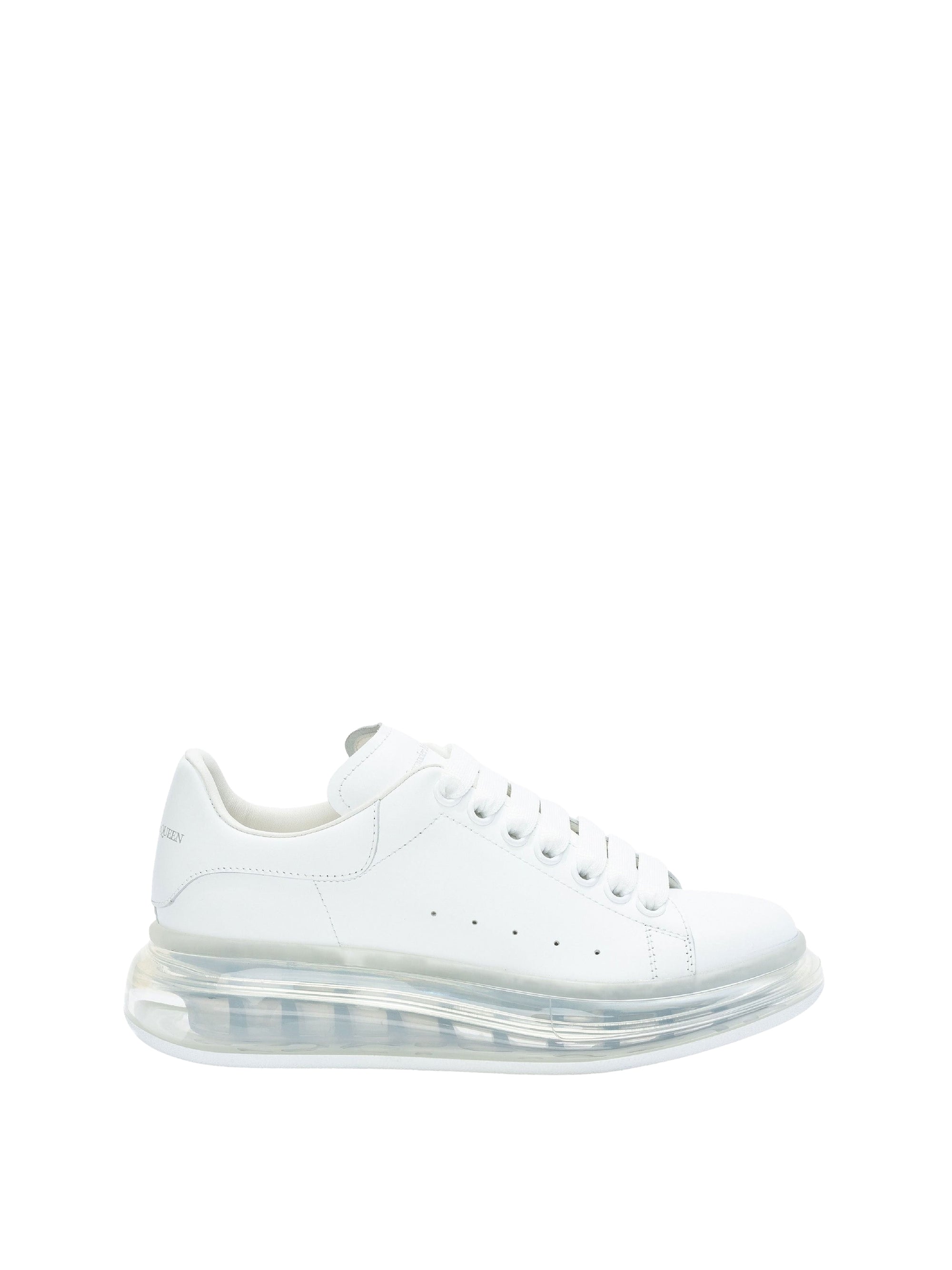 Sneakers à lacets en cuir - White