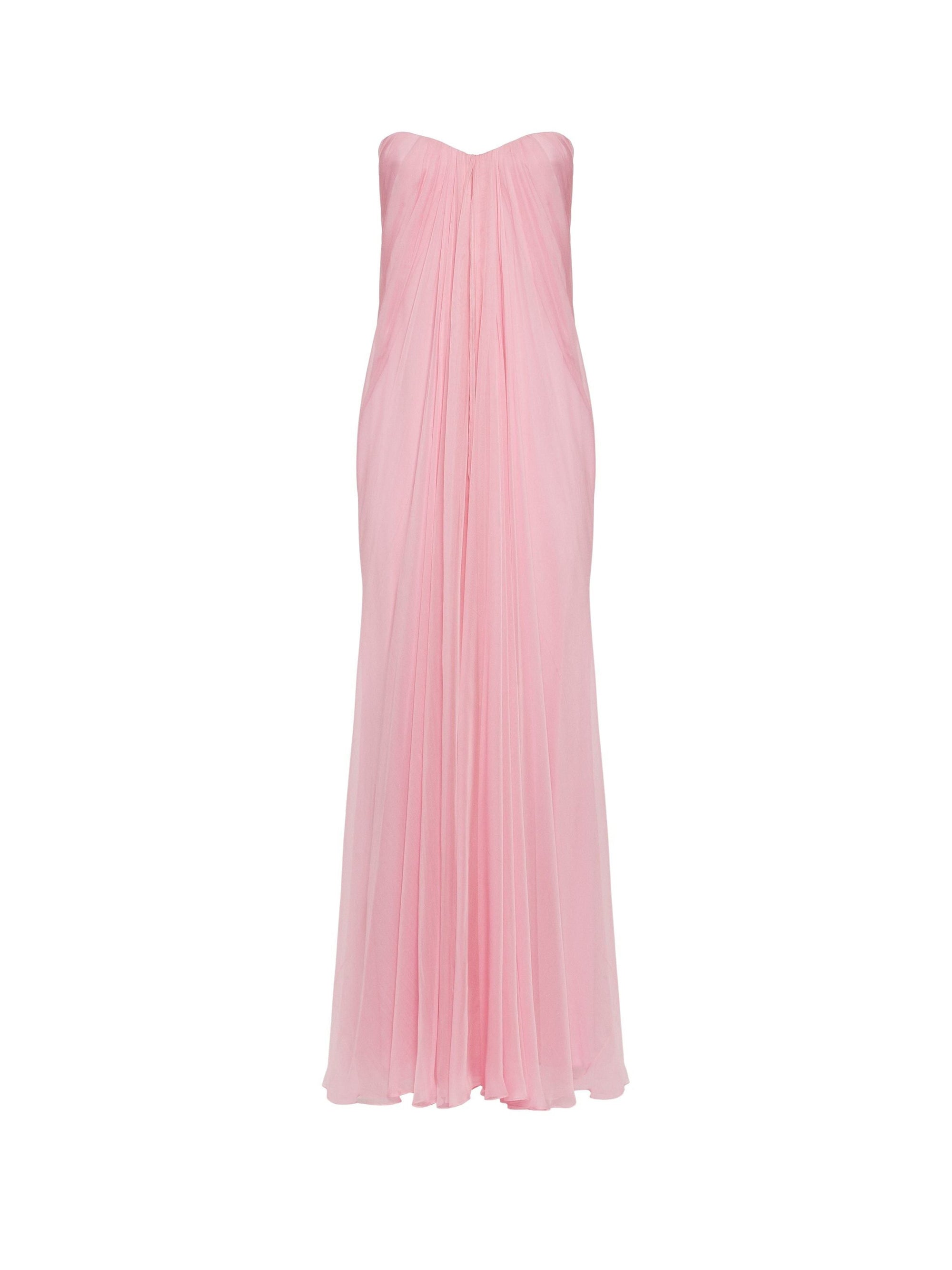 Robe bustier en soie - Pale Pink