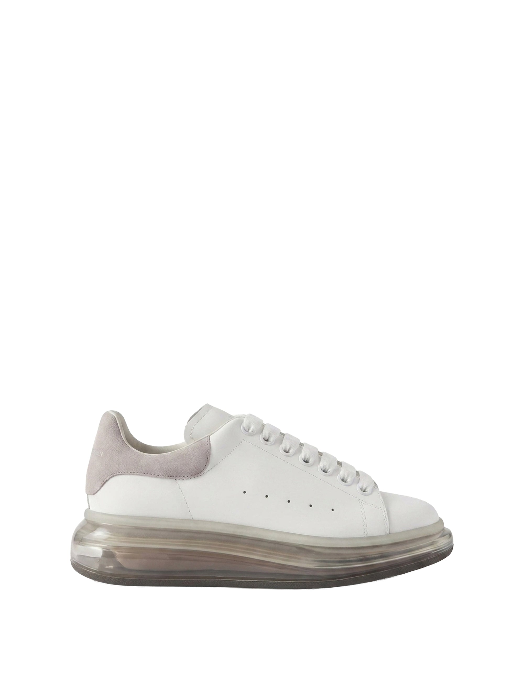 Sneakers à semelle épaisse en cuir - White