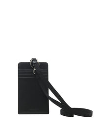 Porte-cartes à bandoulière en cuir - Black