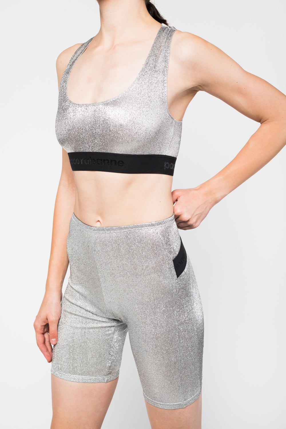 Cycliste Bodyline scintillant - Silver