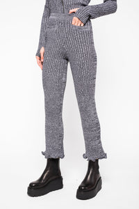 Pantalon côtelé en laine - Black & White