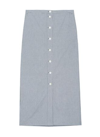 THE CHECK SKIRTNAVY MULTI