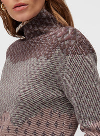AMARANTO JACQUARD TURTLENECK