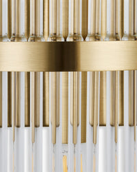 Applique Art déco Felicity en tubes de verre - Métal doré