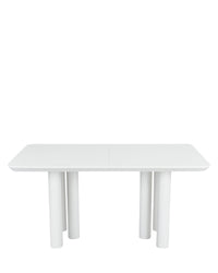 Table à manger extensible Amadeo en bois - Blanc