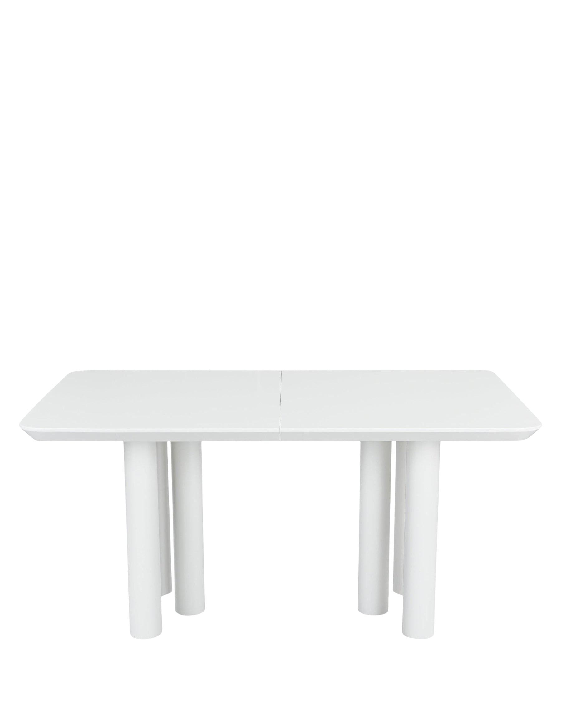 Table à manger extensible Amadeo en bois - Blanc