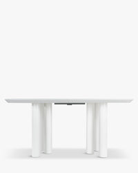 Table à manger extensible Amadeo en bois - Blanc