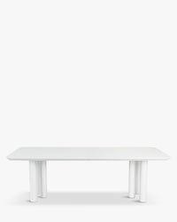 Table à manger extensible Amadeo en bois - Blanc