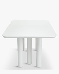 Table à manger extensible Amadeo en bois - Blanc