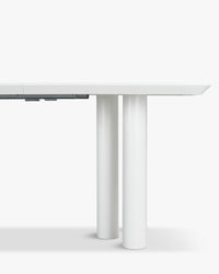 Table à manger extensible Amadeo en bois - Blanc