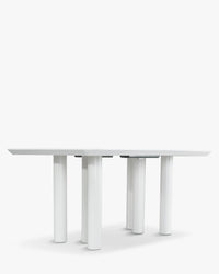 Table à manger extensible Amadeo en bois - Blanc