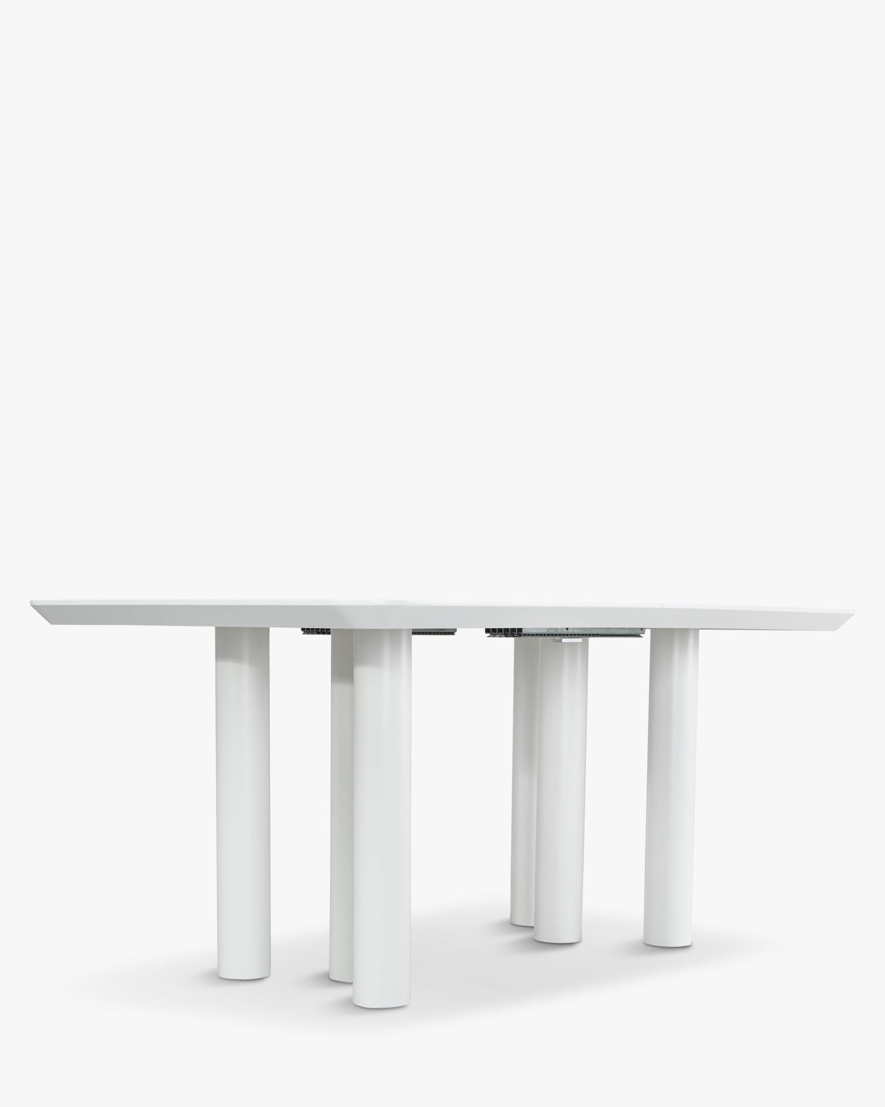Table à manger extensible Amadeo en bois - Blanc