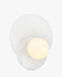 Applique Orbe en pierre de jade - Blanc