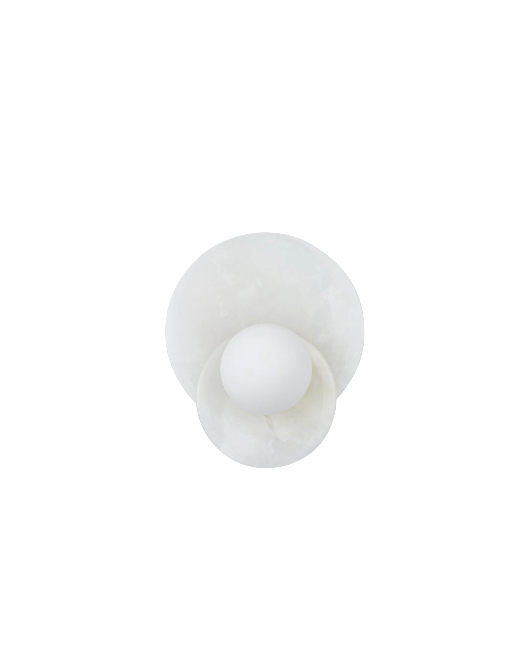 Applique Orbe en pierre de jade - Blanc