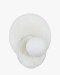 Applique Orbe en pierre de jade - Blanc